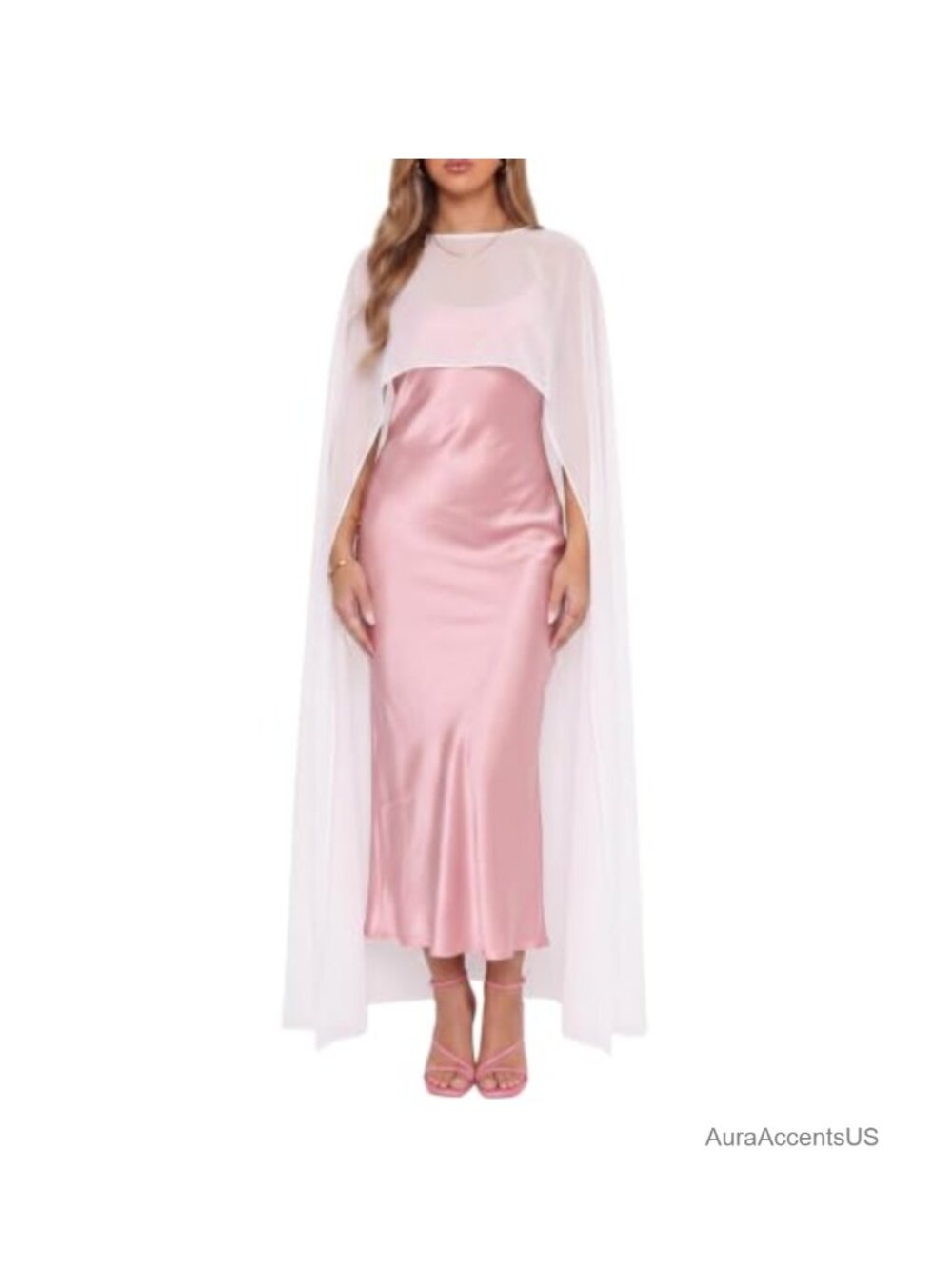 Chiffon Cape Sheer Long Shawl High-Low Capelet Evening Dress Cover Up
